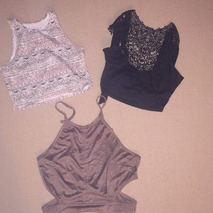 3 crop tops!